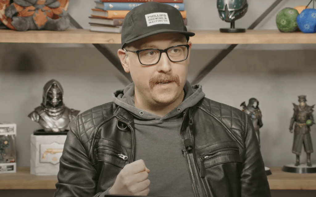 Andy Salisbury appearing on a Bungie dev stream.